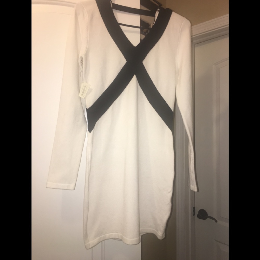 BEBE Color Block Sweater Dress